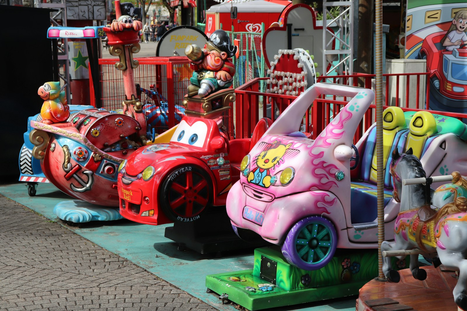 Prater Passion Vienne a row of toy cars sitting next to each other